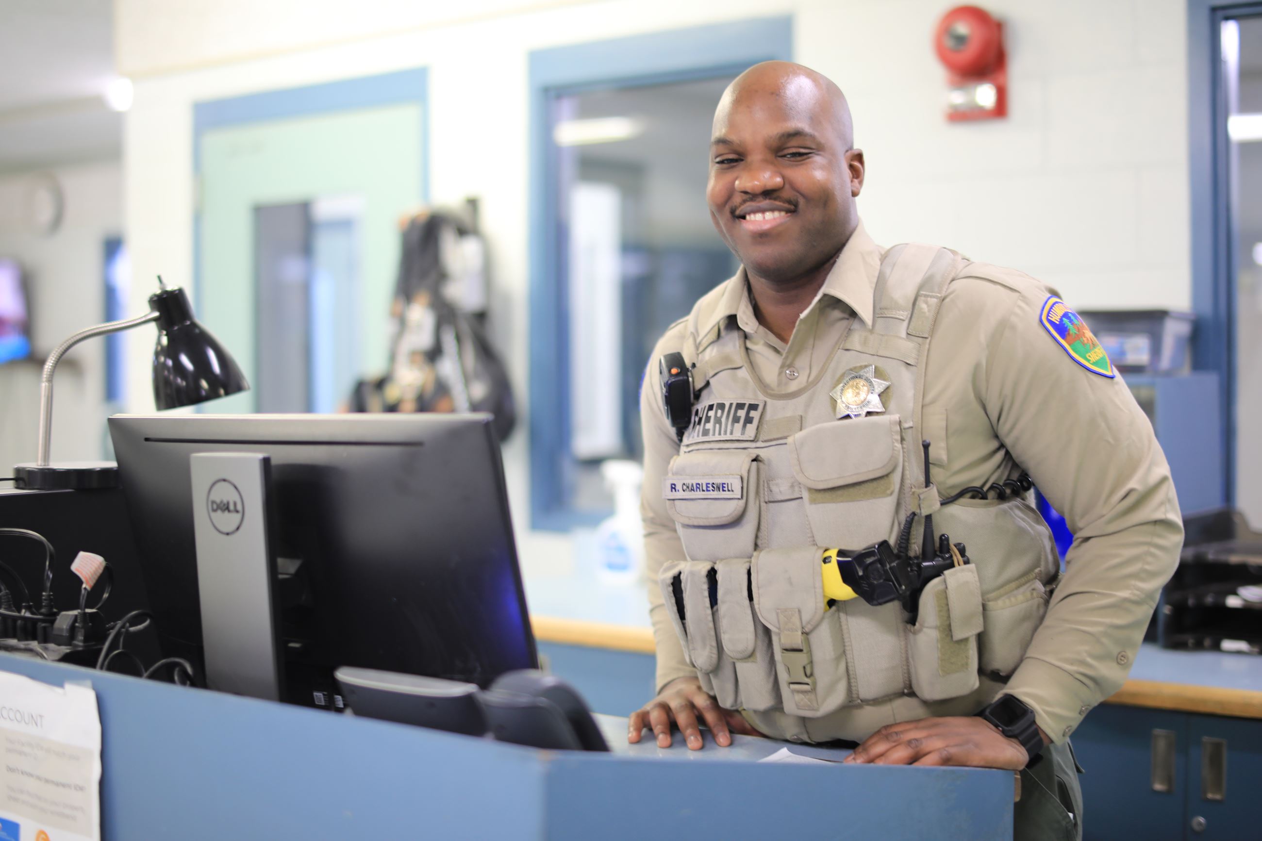 Correctional Deputy inside a housing unit