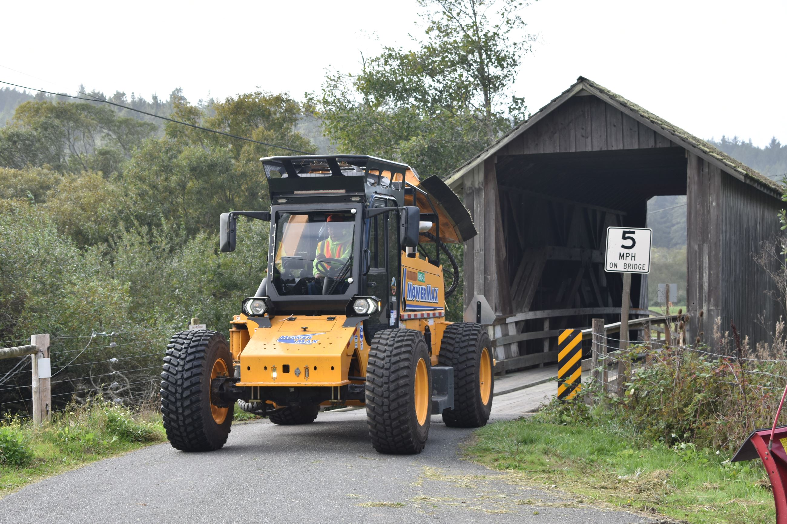 Mower near Berta Bridge