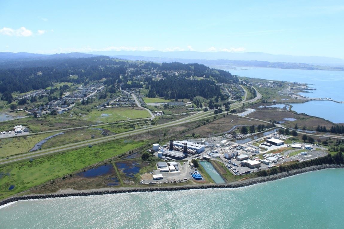 An aerial photo of the King Salmon area 