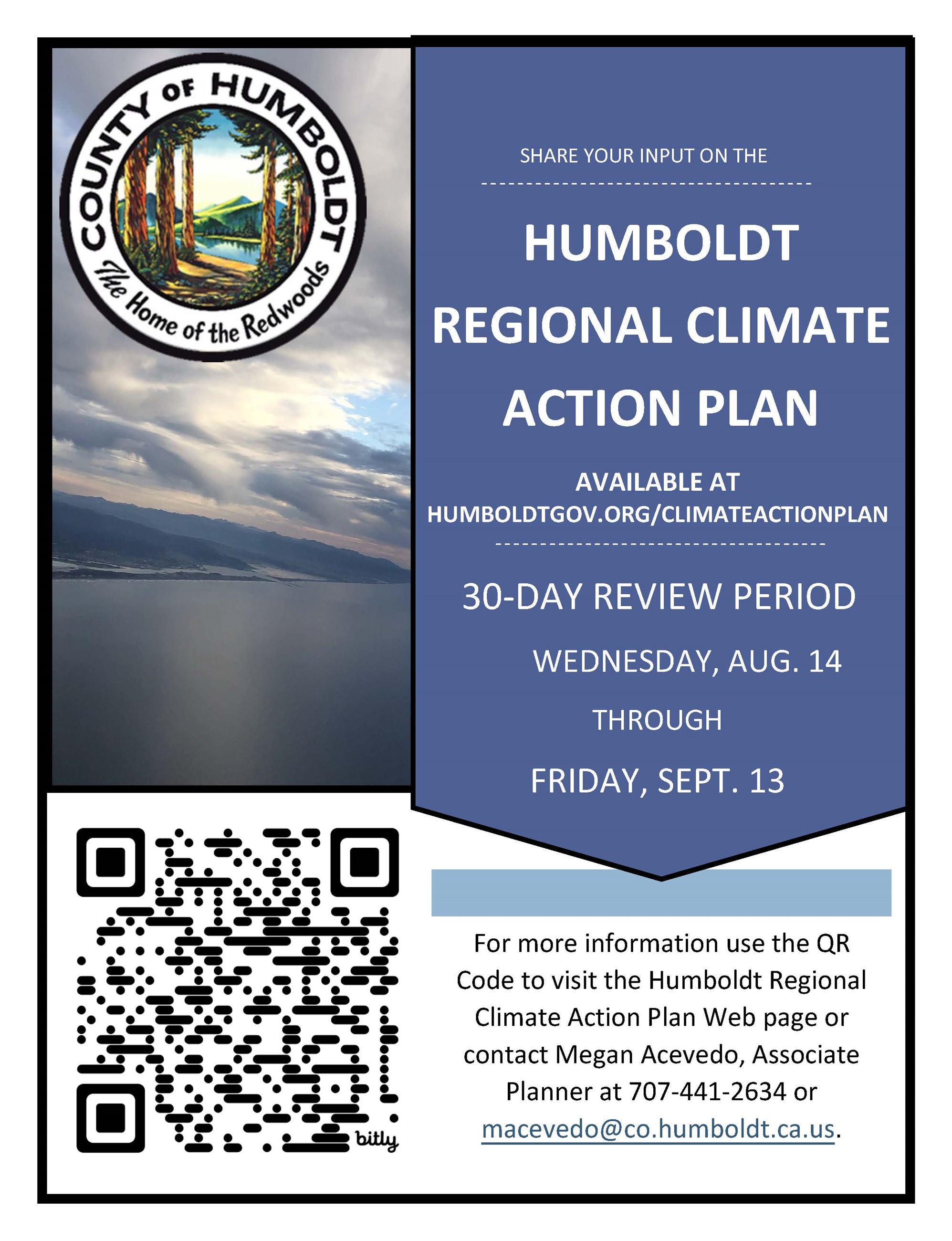 Climate Action Plan Public Review Period flyer