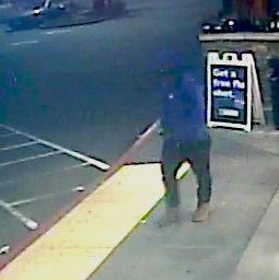 Suspect outside of the store