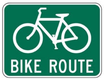 Bike Route Sign