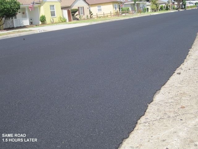 Slurry Seal ninety minutes after application