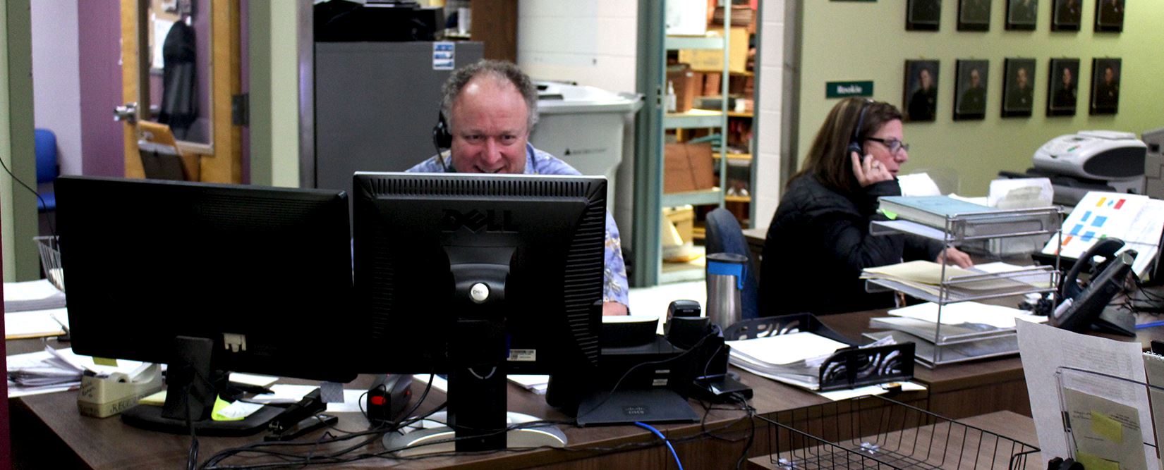 Records Division at work