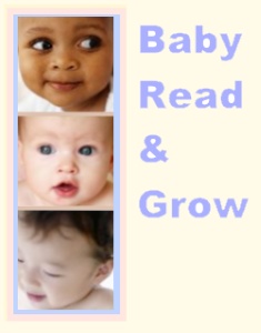 Three lively baby faces illustrate the joys of Baby Read and Grow time.