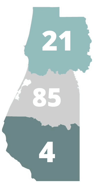 June 19 2020 County Map with Regional Data