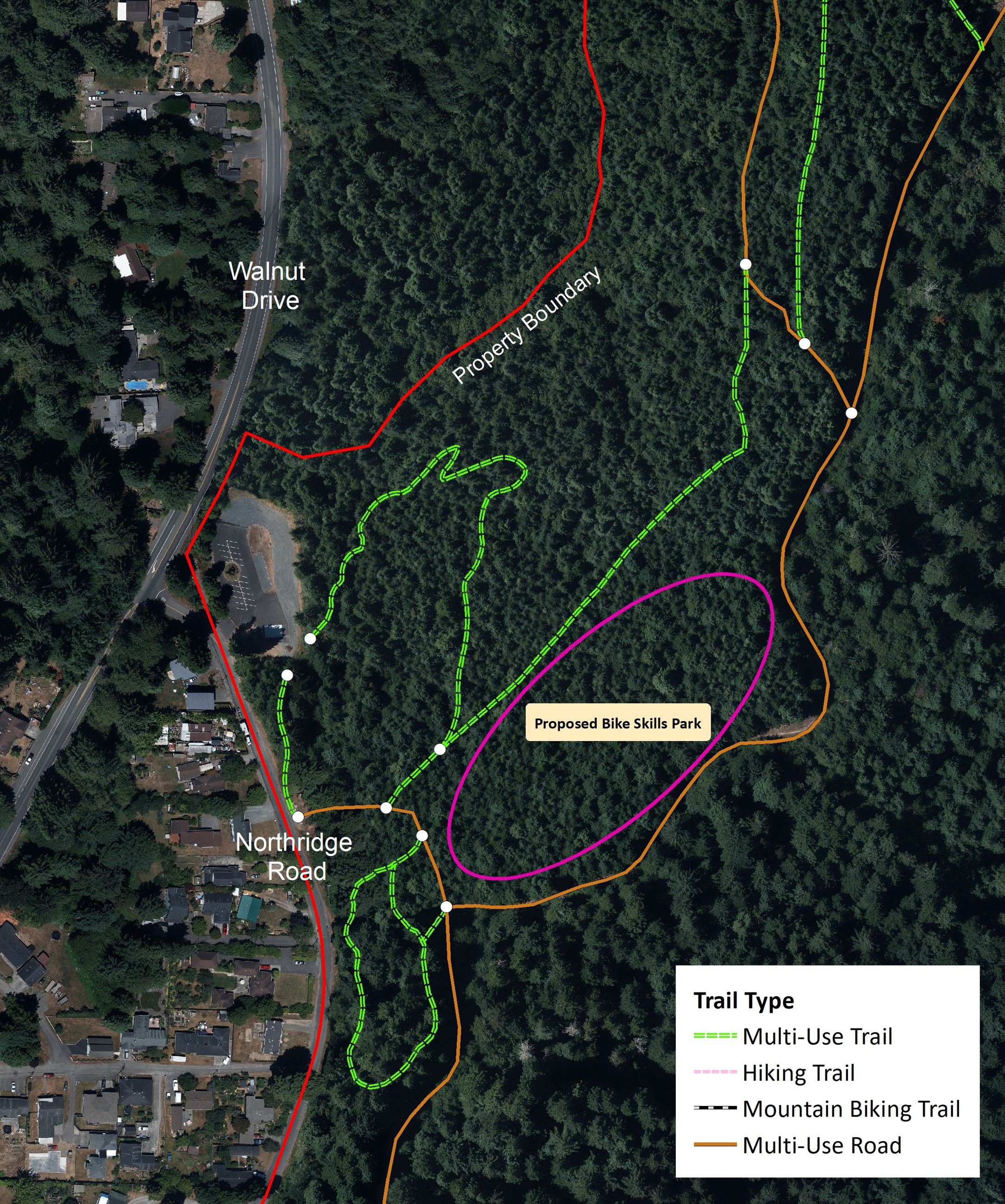 McKay Community Forest example trail map no.2