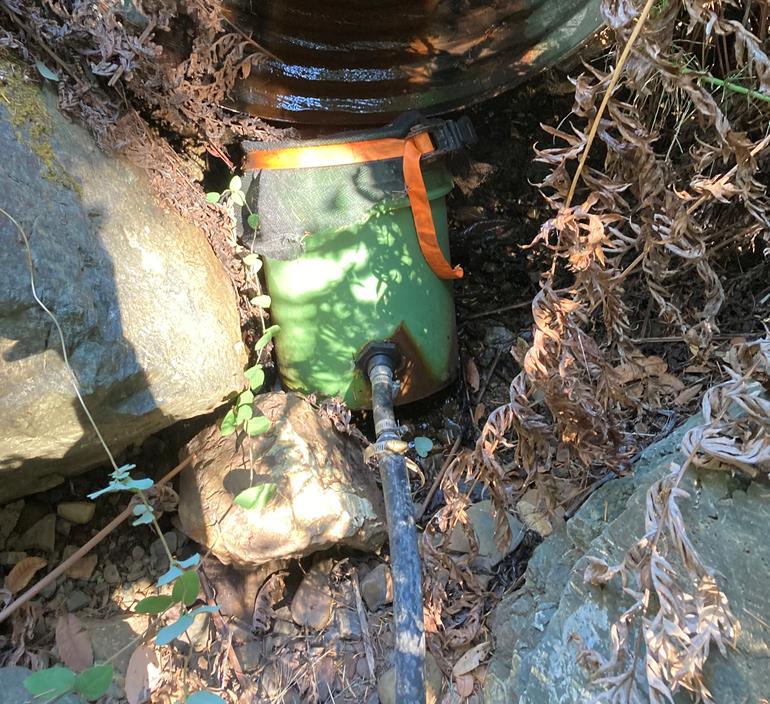 Water being diverted to cannabis grow