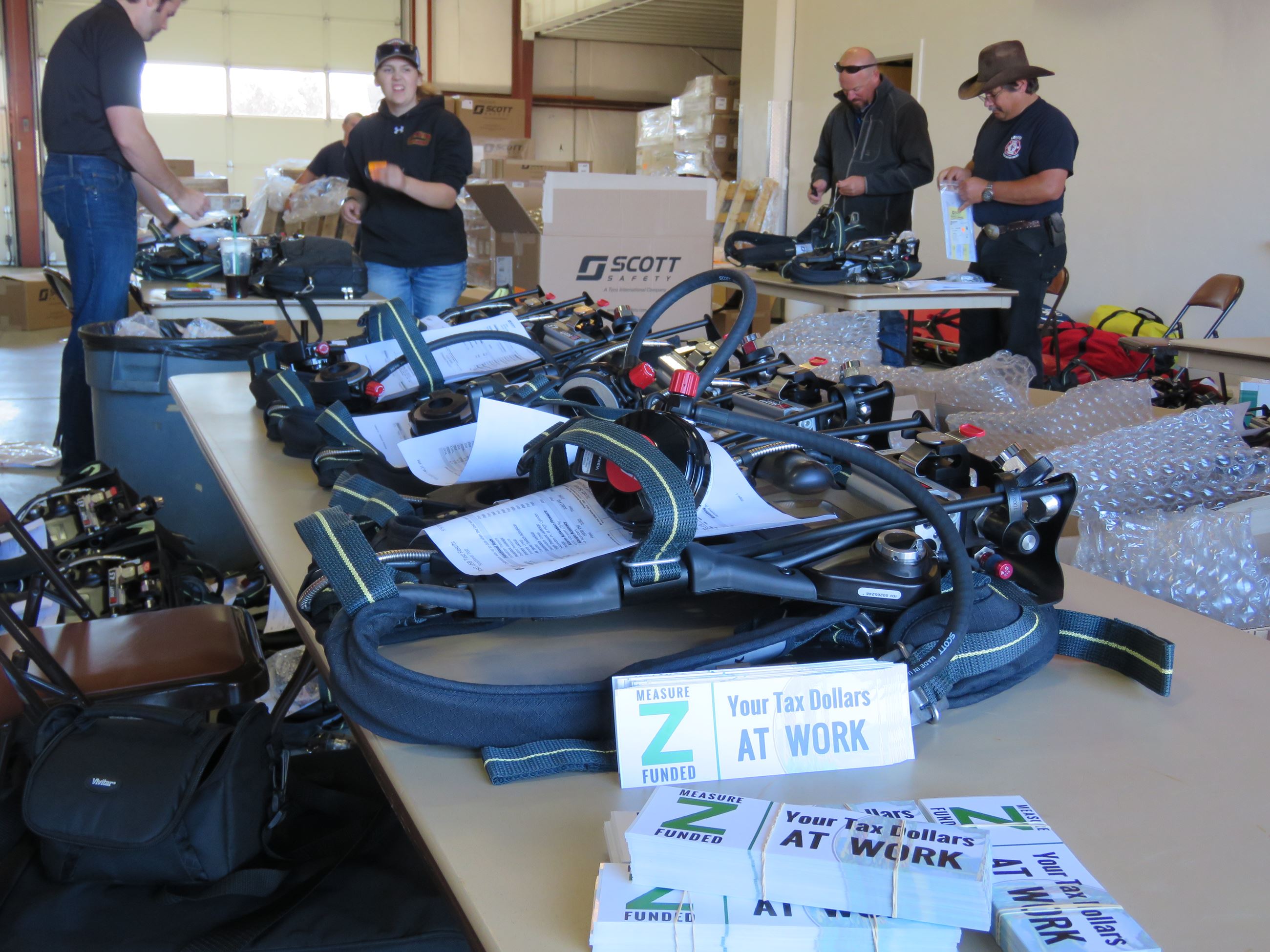 Air Packs on a table